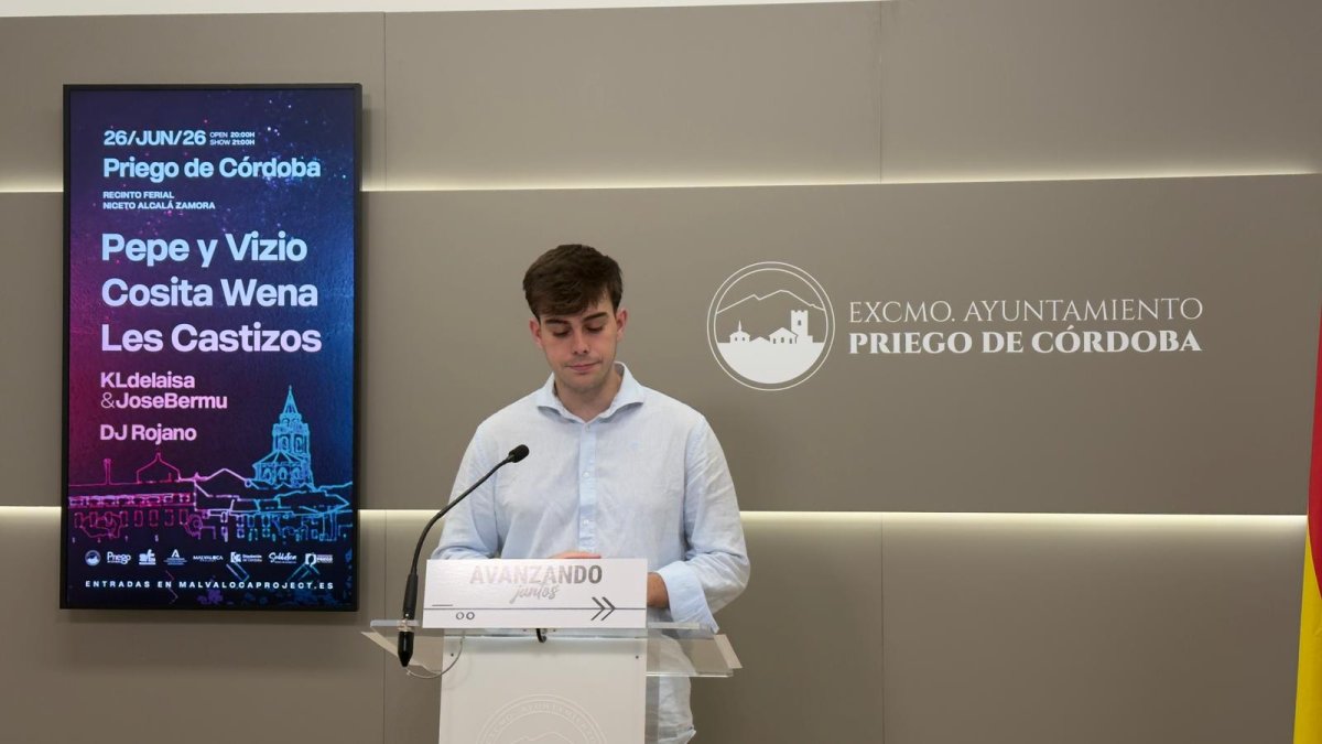 Presentado el concierto joven del verano 2026 que se celebrará el próximo 26 de junio